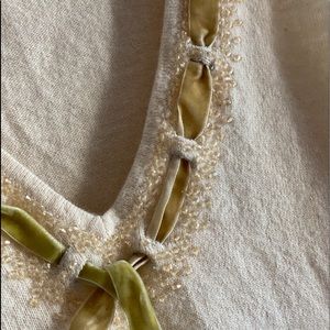 Wool and argon beaded top